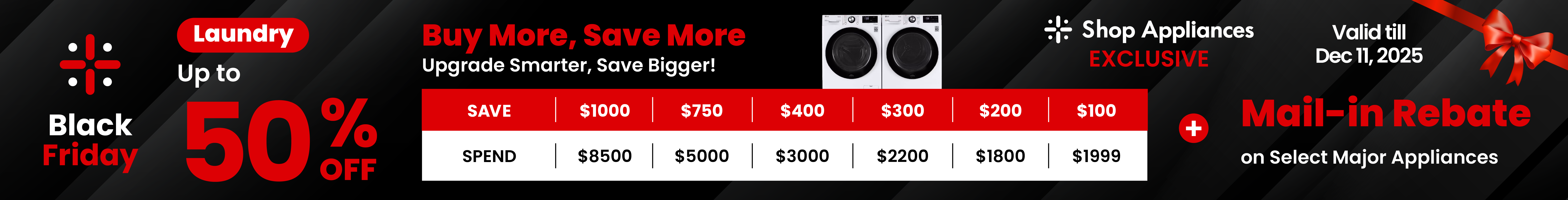 Laundry collection savings banner